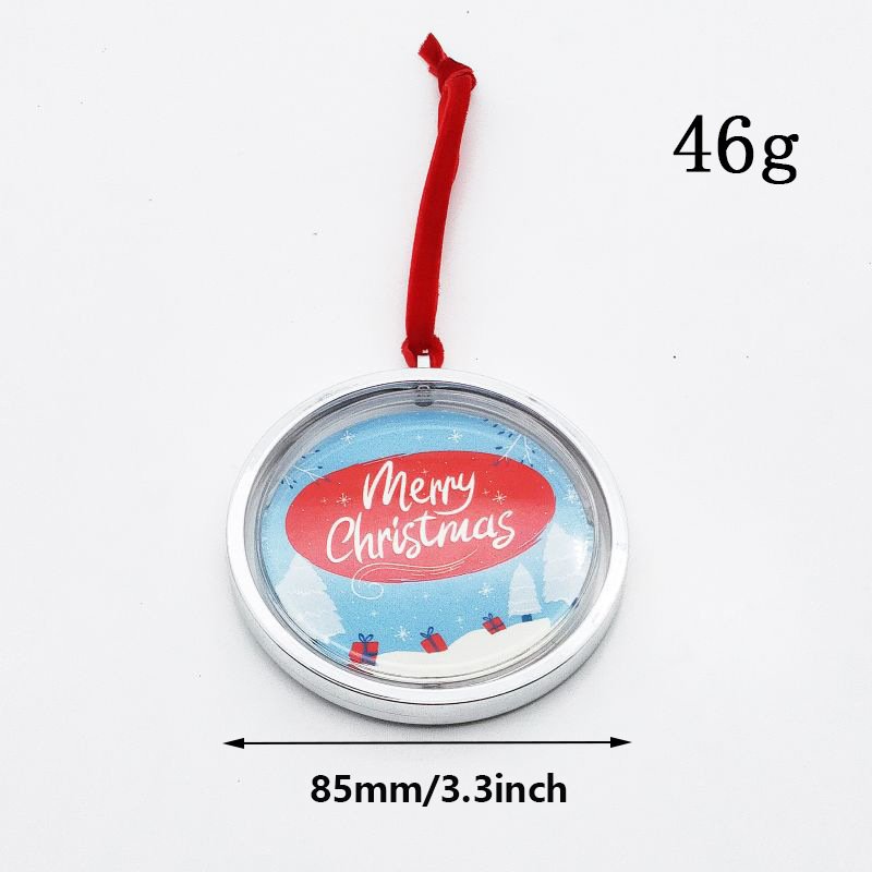 Christmas decorations round rotating blank sublimation MDF
