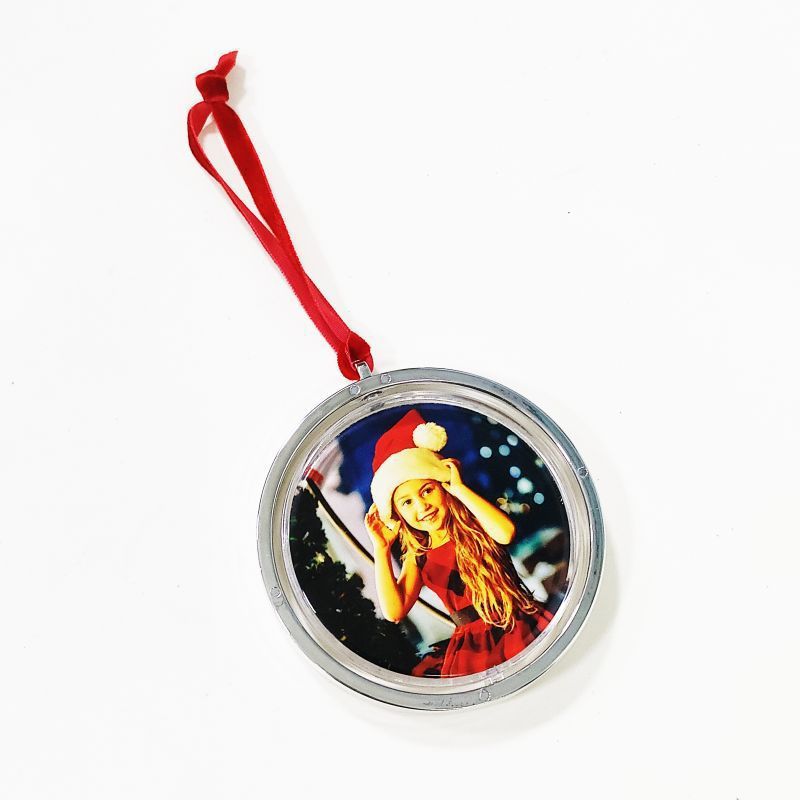 Christmas decorations round rotating blank sublimation MDF