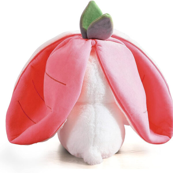 Reversible Easter Bunny Carrot Strawberry Plush Squishy Rabbit Sofa Pillow Doll