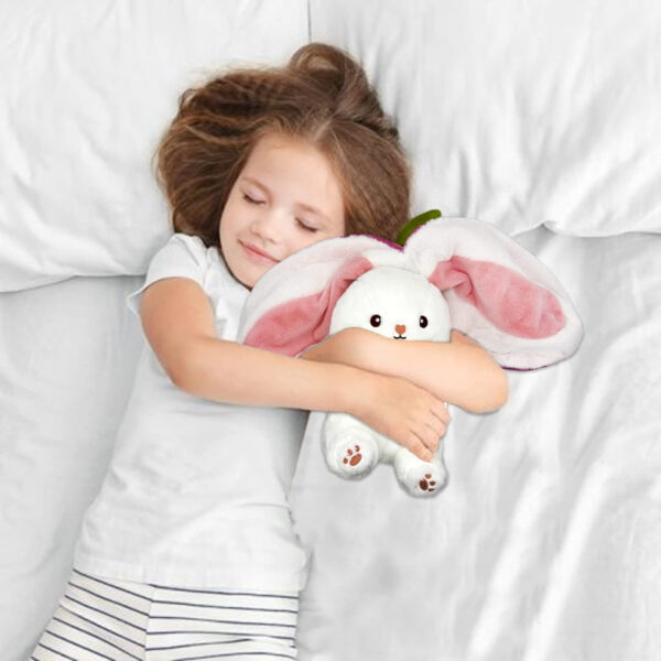 Reversible Easter Bunny Carrot Strawberry Plush Squishy Rabbit Sofa Pillow Doll
