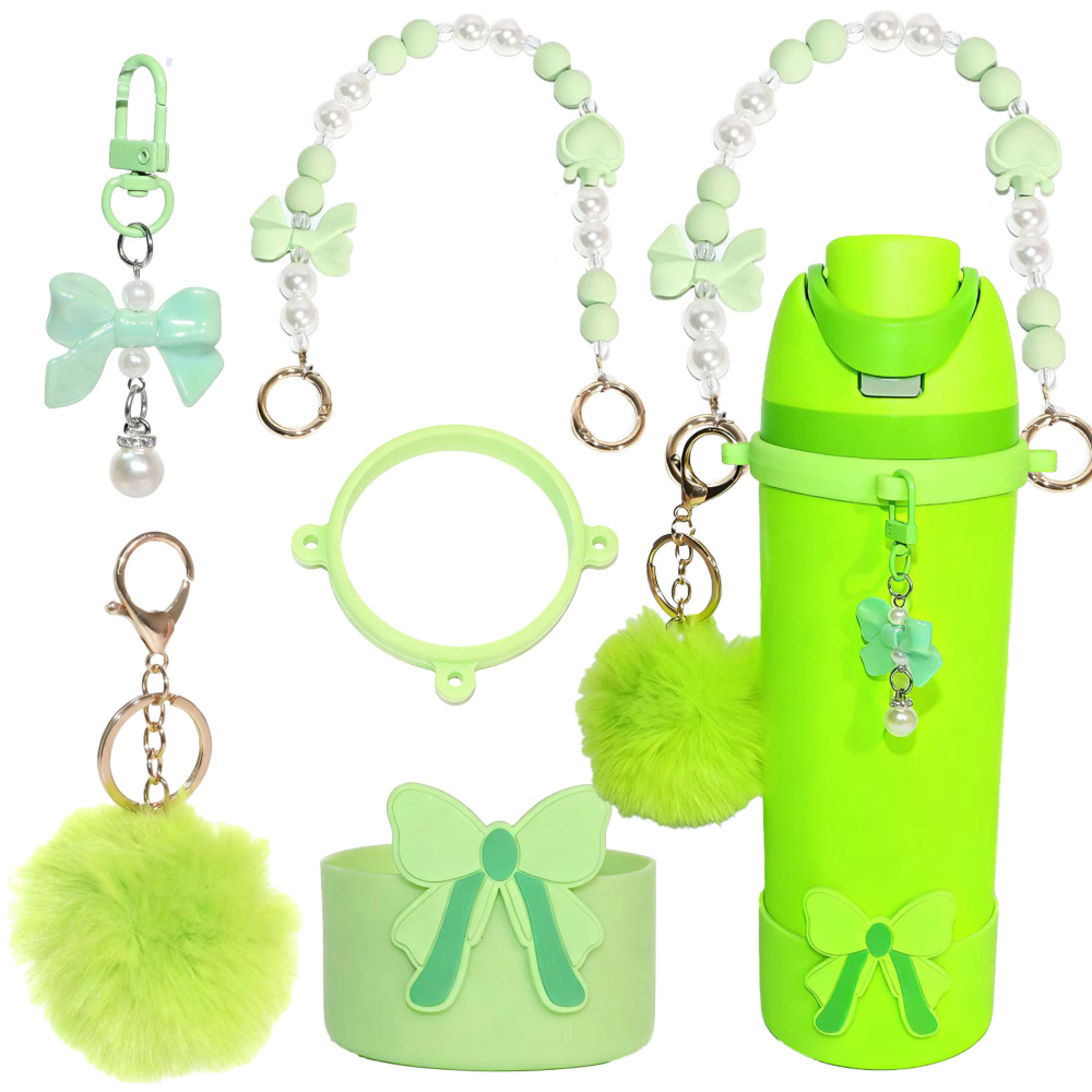 Owala Water Bottle Accessories Bundle for Heart Silicone Straw Topper with Handle Strap Charms for Gift