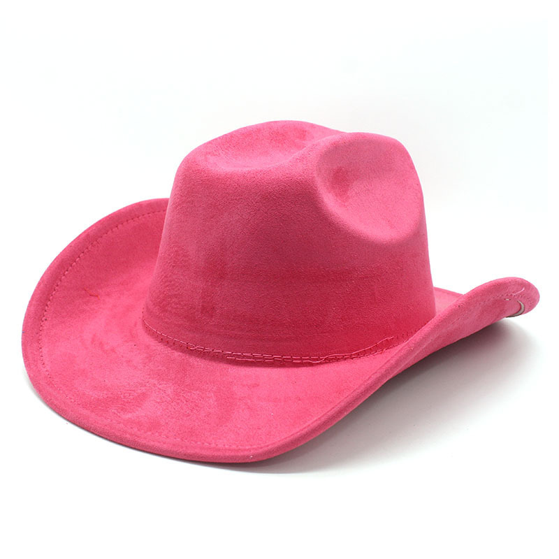 Cowboys Styles Hats Big Wide Brim Suede Fedora Hats Men Women Western Solid Cowboy Cowgirl Panama Rancher Hat