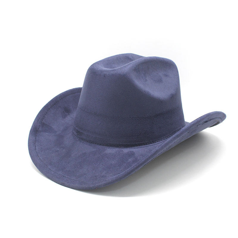 Cowboys Styles Hats Big Wide Brim Suede Fedora Hats Men Women Western Solid Cowboy Cowgirl Panama Rancher Hat