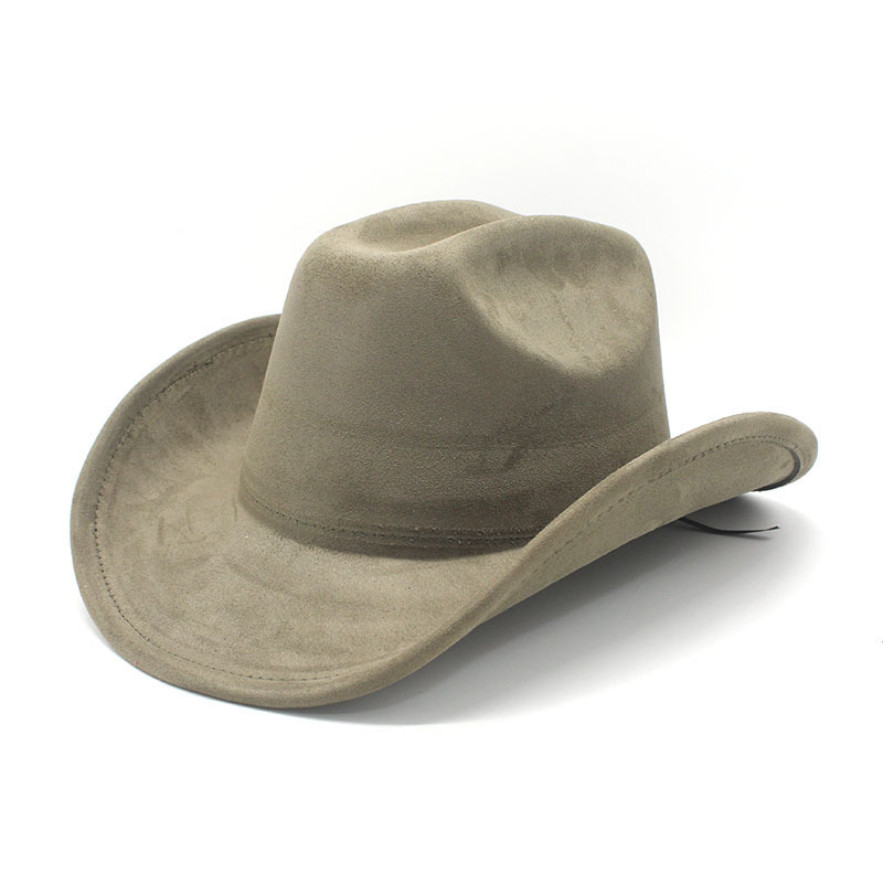 Cowboys Styles Hats Big Wide Brim Suede Fedora Hats Men Women Western Solid Cowboy Cowgirl Panama Rancher Hat