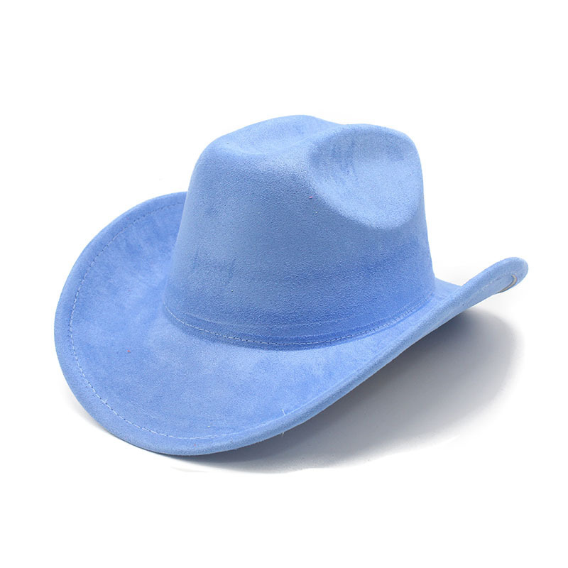 Cowboys Styles Hats Big Wide Brim Suede Fedora Hats Men Women Western Solid Cowboy Cowgirl Panama Rancher Hat