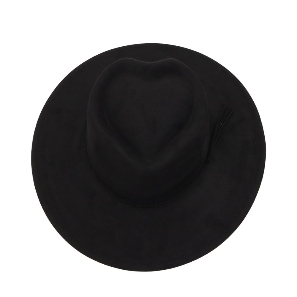 New Fashion Arrow Shape Heart Shape Crown Suede Fedora Wide-brimmed Sun Hats Kids Wide Brim Basic Draw Caps Flat Brim for Girl Women