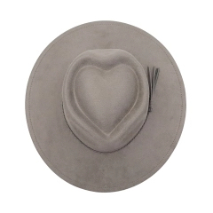 Mix styles Vegan Suede Blank Hat Arrow Shape Heart Shape Crown Suede Fedora Wide-brimmed Hats
