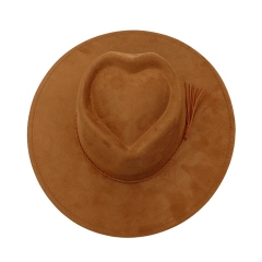 Mix styles Vegan Suede Blank Hat Arrow Shape Heart Shape Crown Suede Fedora Wide-brimmed Hats