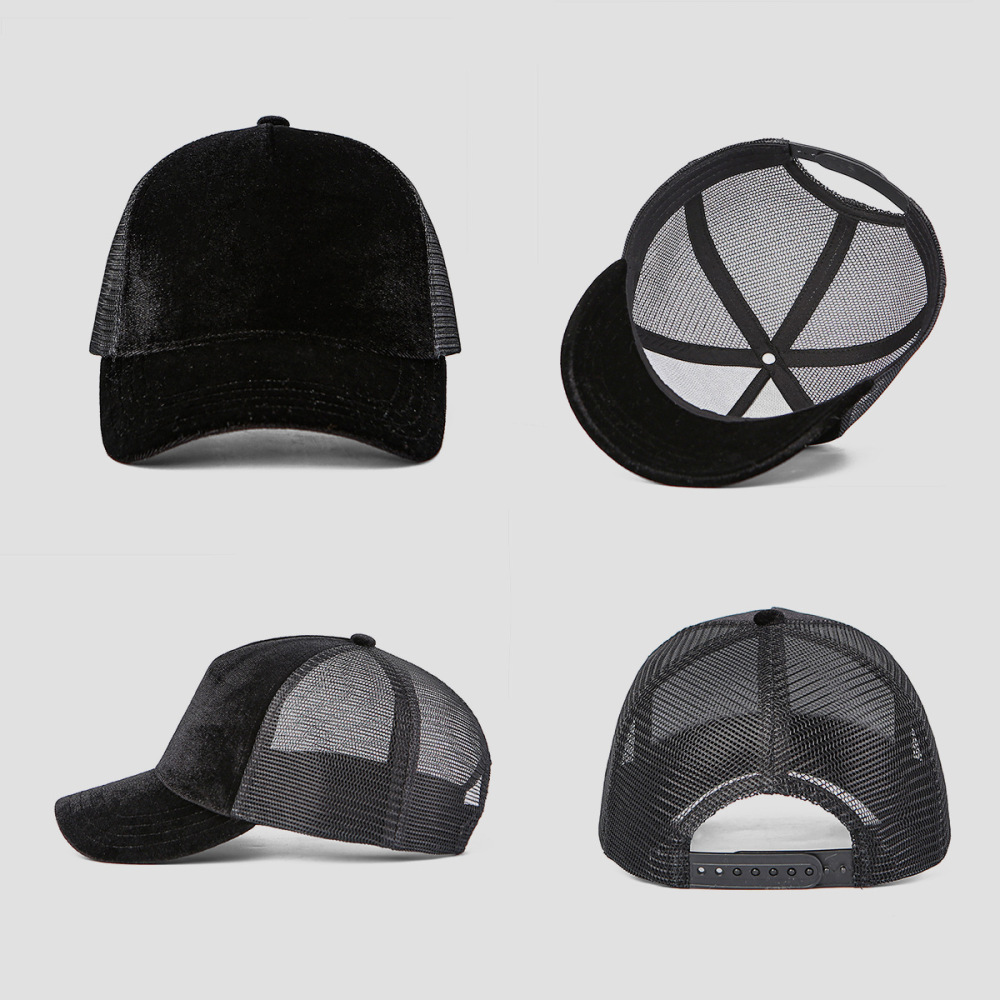 Blank Velvet 5 Panel Trucker Hat Wholesale