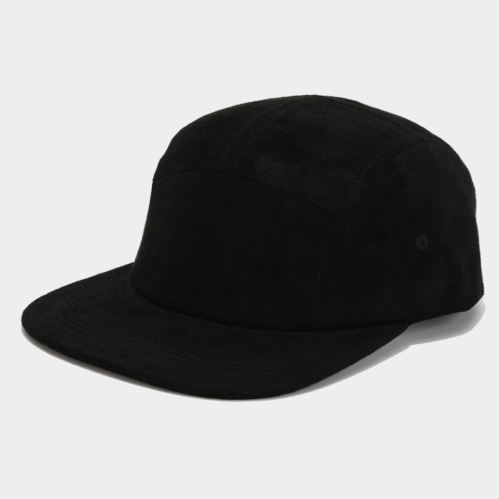 Blank Suede 5 Panel Flat Bill Camper Cap Wholesale