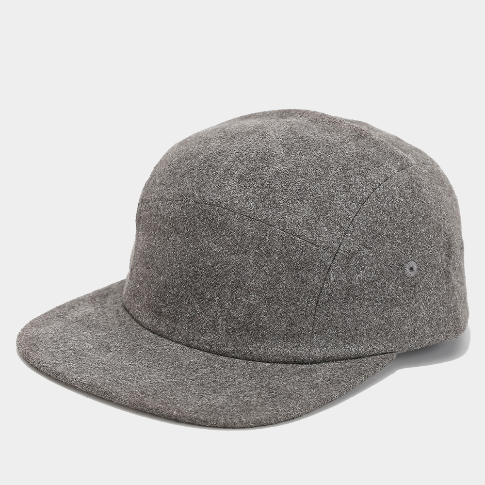 Blank Suede 5 Panel Flat Bill Camper Cap Wholesale