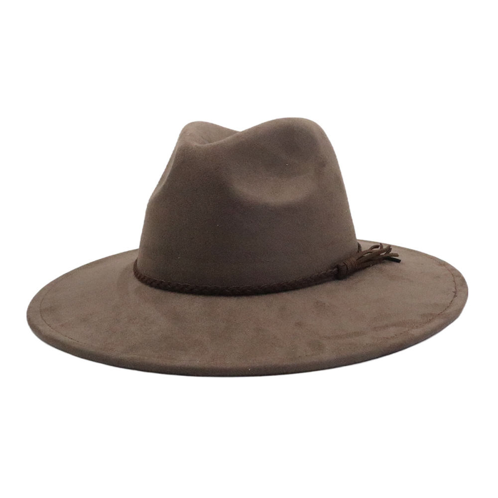 Wide Brim Vegan Suede Blank Hat-USA MOQ 30pcs