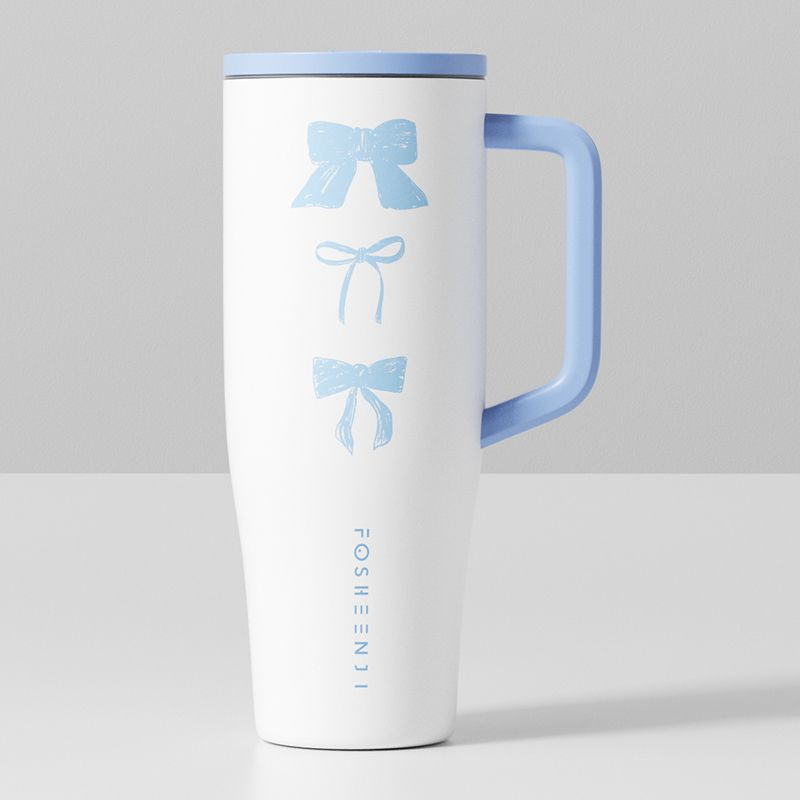 High-quality 40oz car cup with a ceramic liner and a leak-proof foldable straw