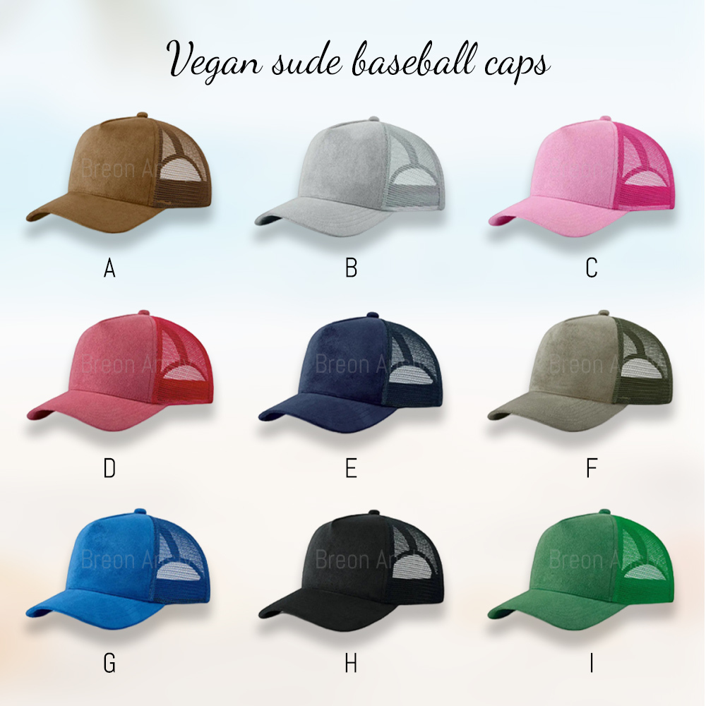 Vegan Suede Blank Baseball Caps for laser engraved or burning