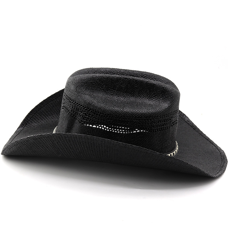 Woven handmade straw hat, equestrian cowboy hat