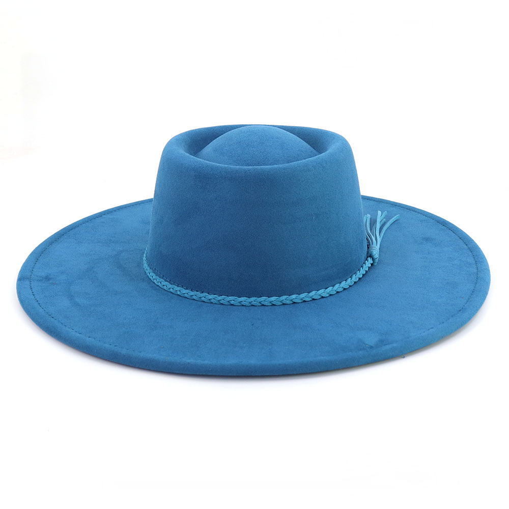 Vegan suede hats with round top