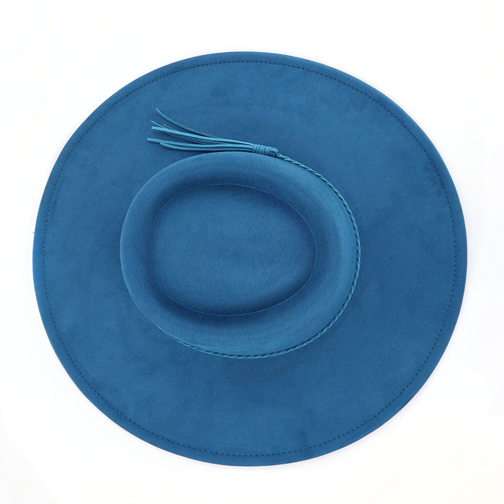 Vegan suede hats with round top
