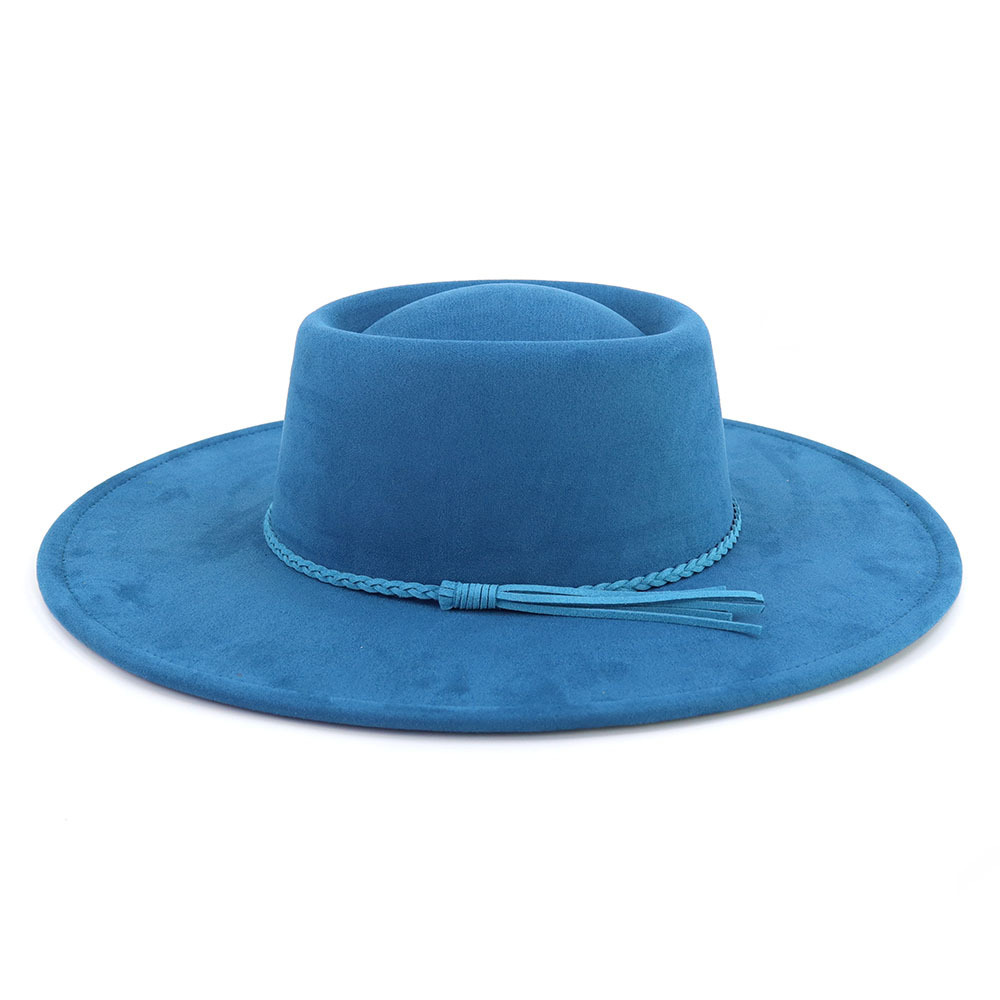 Vegan suede hats with round top