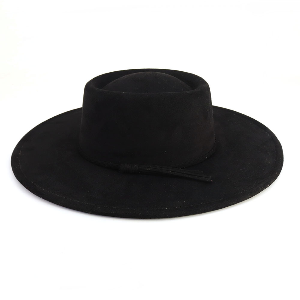 Vegan suede hats with round top