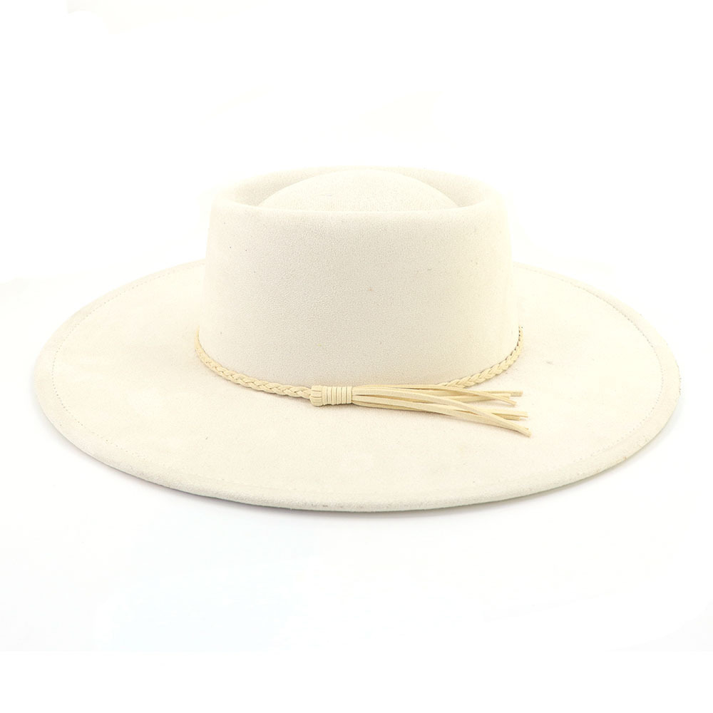 Vegan suede hats with round top