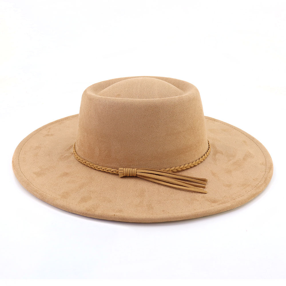 Vegan suede hats with round top
