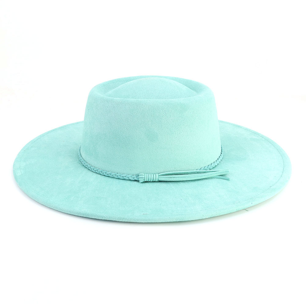 Vegan suede hats with round top