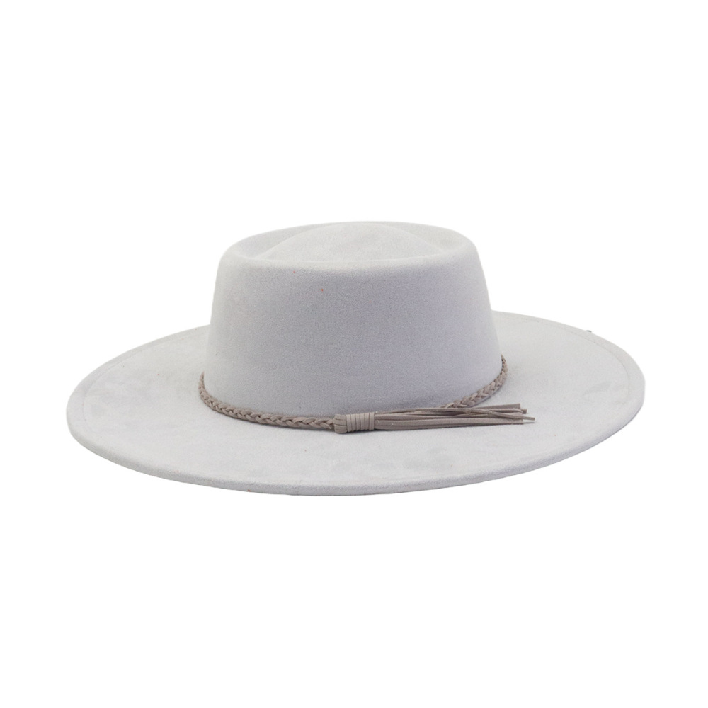 Vegan suede hats with round top