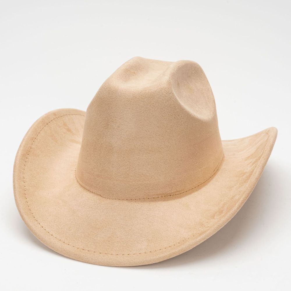 Cowboys Styles Hats Big Wide Brim Suede Fedora Hats Men Women Western Solid Cowboy Cowgirl Panama Rancher Hat