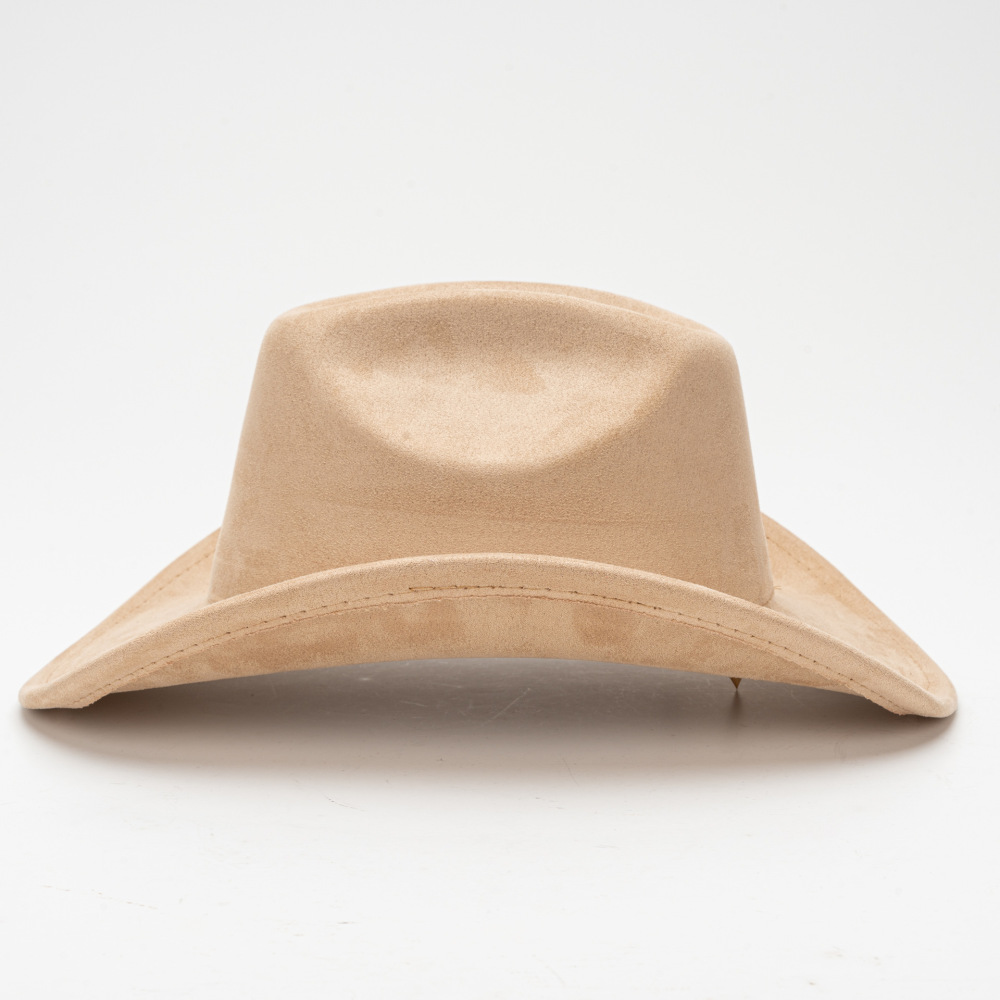 Cowboys Styles Hats Big Wide Brim Suede Fedora Hats Men Women Western Solid Cowboy Cowgirl Panama Rancher Hat