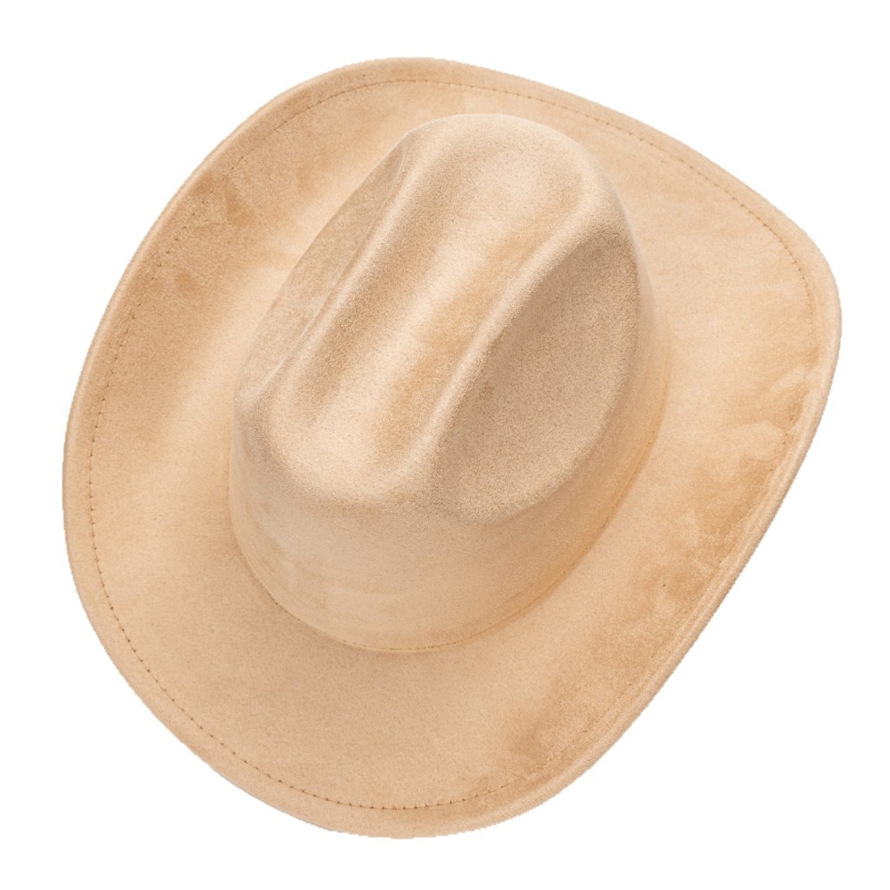 Cowboys Styles Hats Big Wide Brim Suede Fedora Hats Men Women Western Solid Cowboy Cowgirl Panama Rancher Hat