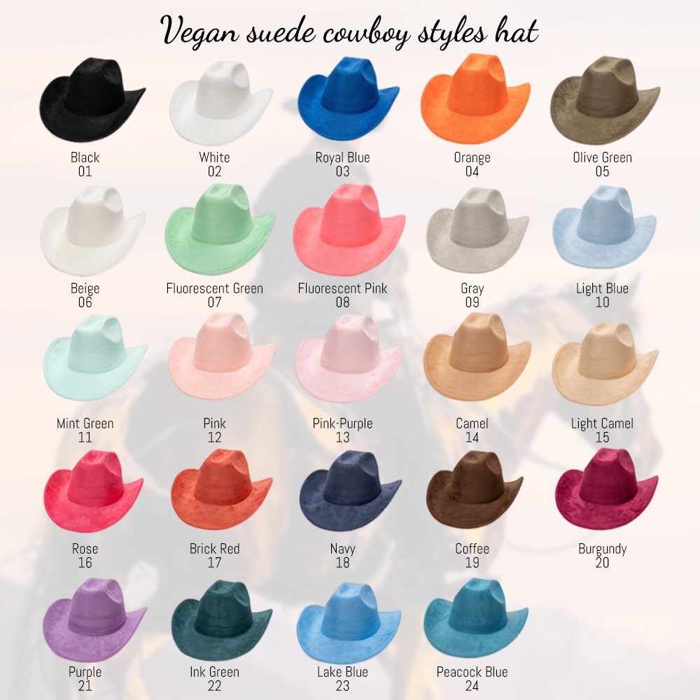 Cowboys Styles Hats Big Wide Brim Suede Fedora Hats Men Women Western Solid Cowboy Cowgirl Panama Rancher Hat