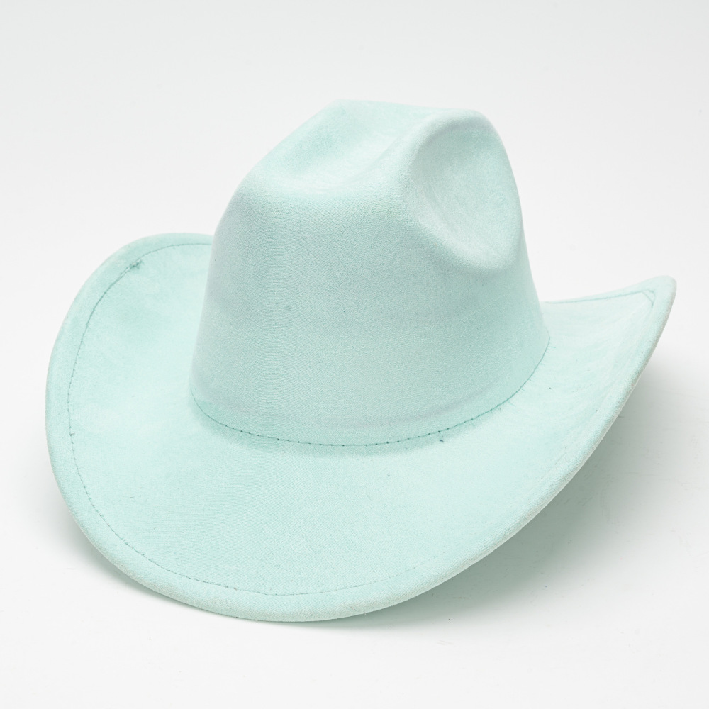 Cowboys Styles Hats Wide Brim Suede Hats Western Cowboy Cowgirl Panama Rancher Hat