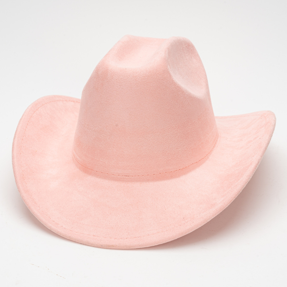 Cowboys Styles Hats Wide Brim Suede Hats Western Cowboy Cowgirl Panama Rancher Hat