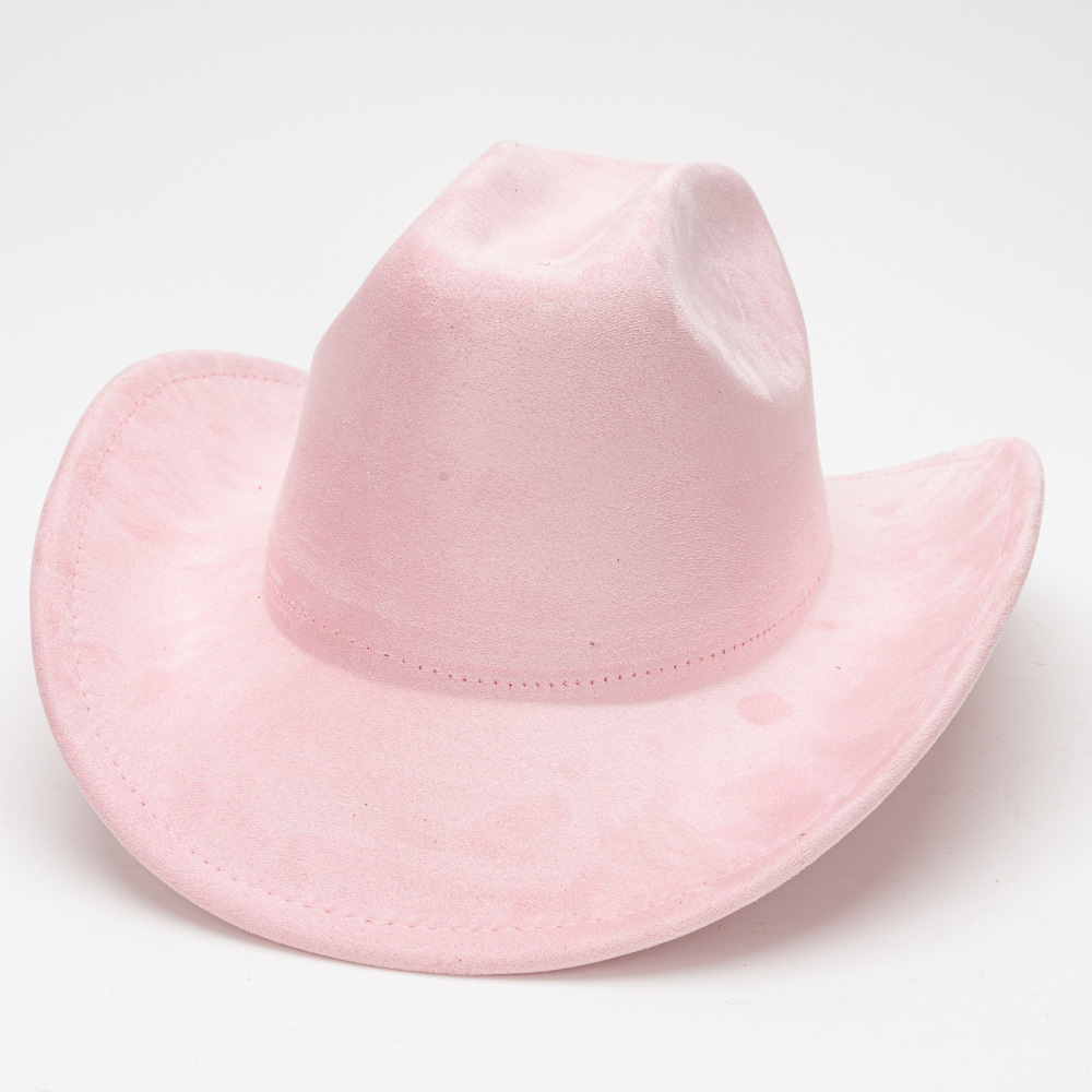 Cowboys Styles Hats Wide Brim Suede Hats Western Cowboy Cowgirl Panama Rancher Hat