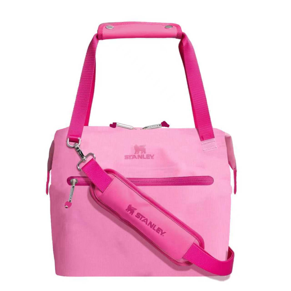 40oz Thermal Polyester Zipper Lunch Bag For Stanley, Portable Waterproof Insulated Messenger Sports Bag, Eco-Friendly Lightweight Stanley Cooler Bag Large Capacity Travel Cosmetic Bag for Women