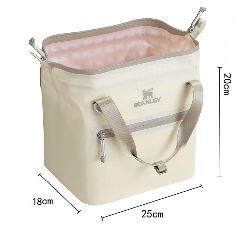 40oz Thermal Polyester Zipper Lunch Bag For Stanley, Portable Waterproof Insulated Messenger Sports Bag, Eco-Friendly Lightweight Stanley Cooler Bag Large Capacity Travel Cosmetic Bag for Women
