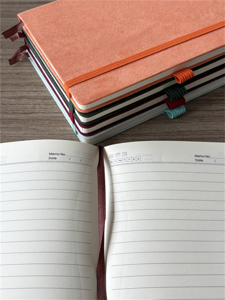 Wholesale A5 Suede Vintage Look Leather Hard Cover Notebook Durable Notepad for School Students Office Business