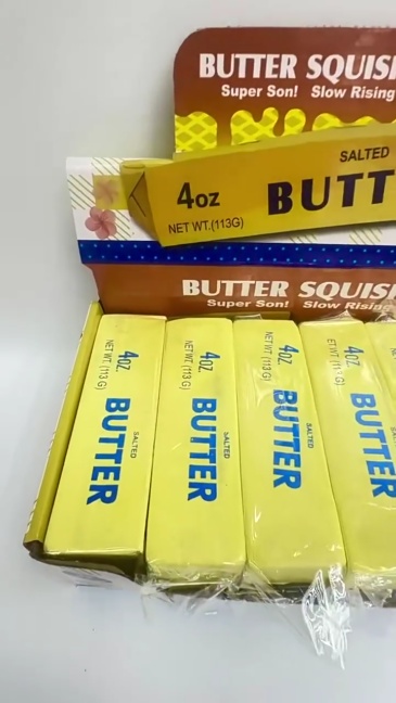 Cheese Stick & Butter Stick Slow-Rising Squishies — Stress-Relief Squeezable Toys for Teens
