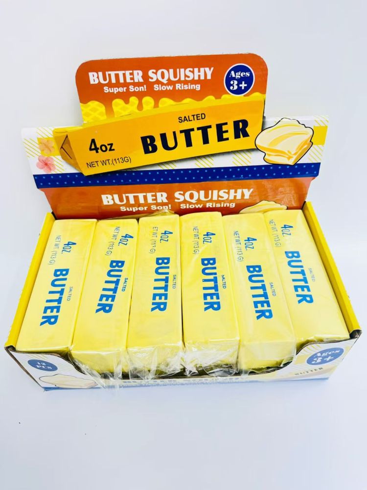 Cheese Stick & Butter Stick Slow-Rising Squishies — Stress-Relief Squeezable Toys for Teens
