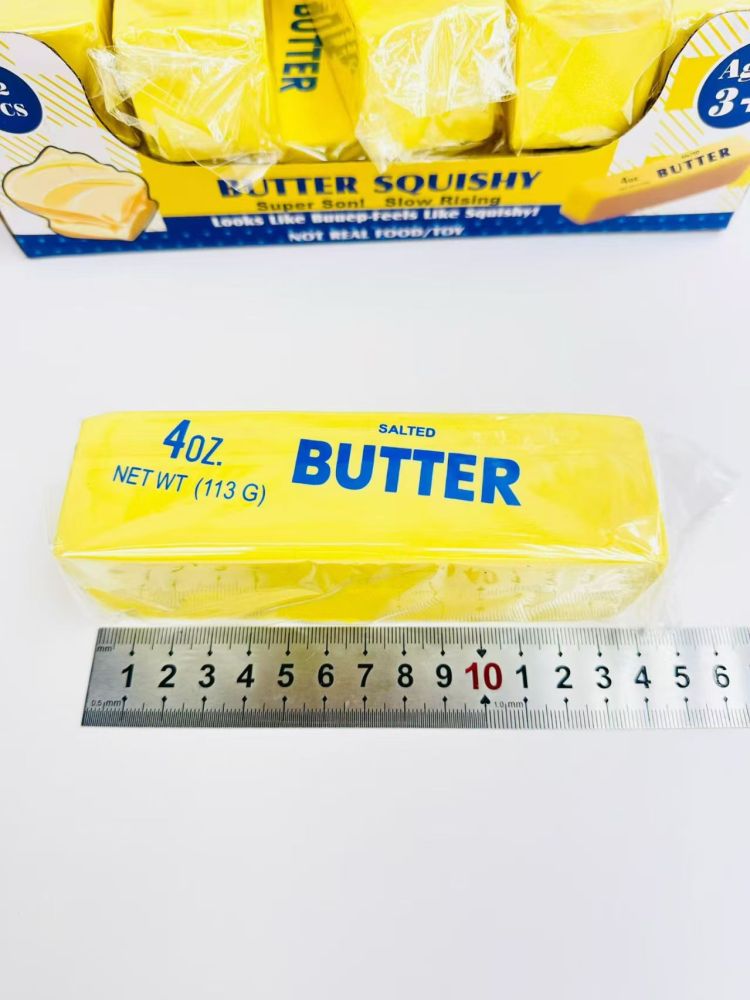 Cheese Stick & Butter Stick Slow-Rising Squishies — Stress-Relief Squeezable Toys for Teens