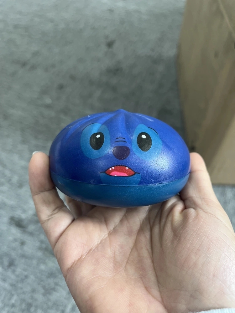 72 Pack China Warehouse Disney Cartoon PU Squeeze Squishy Dumplings Toys with Steamer