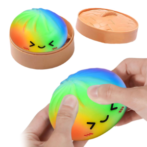 Squishy Rainbow Dumpling Sensory Stress Relief Toys for Adults 60pcs