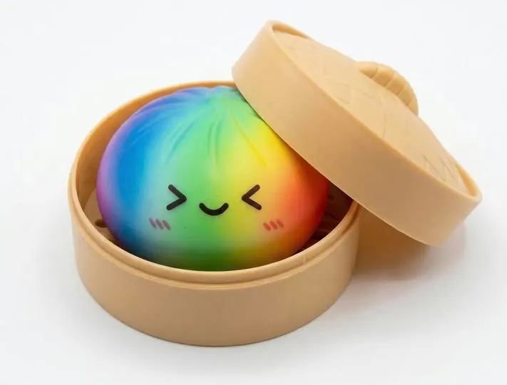 Squishy Rainbow Dumpling Sensory Stress Relief Toys for Adults 60pcs