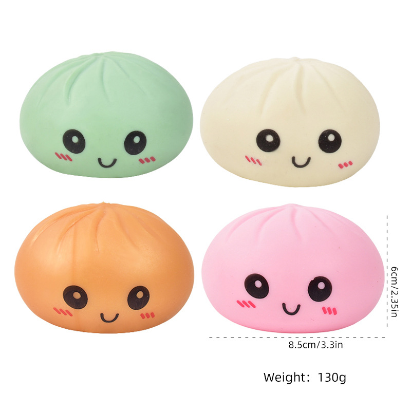 Squishy Dumpling Stress Ball Relief Squeezing Bun Toys 60pcs