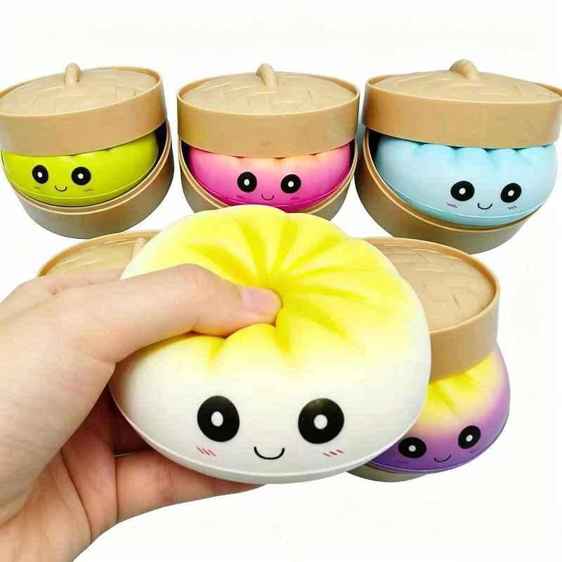 Squishy Slow Rising Colored Dumpling Sensory Stress Relief Toys 72pcs