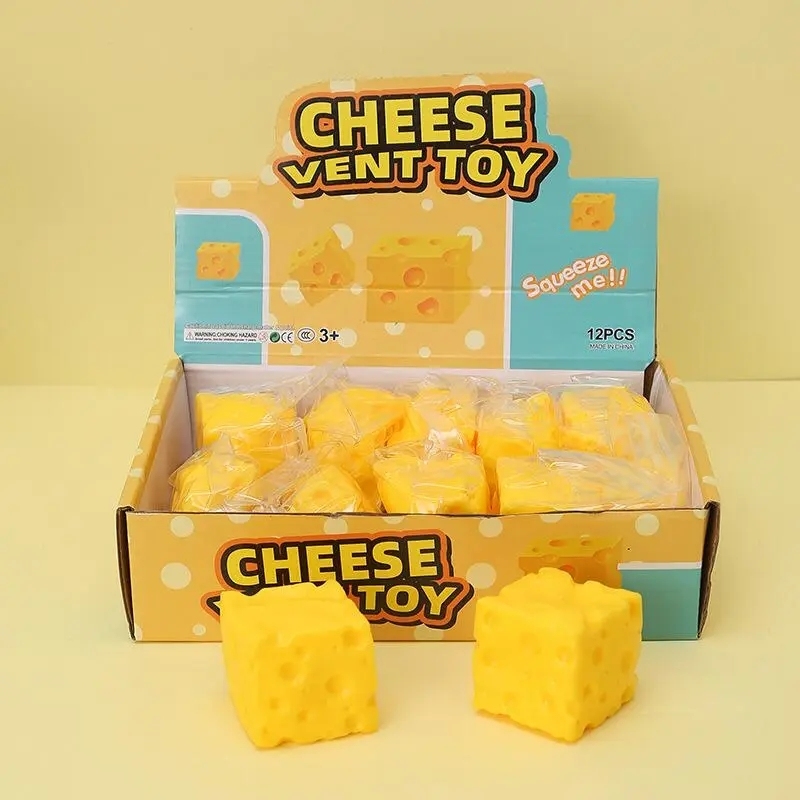 50 Pack China Warehouse 9cm Big Soft Slow Rising Squishy Cheese Toy