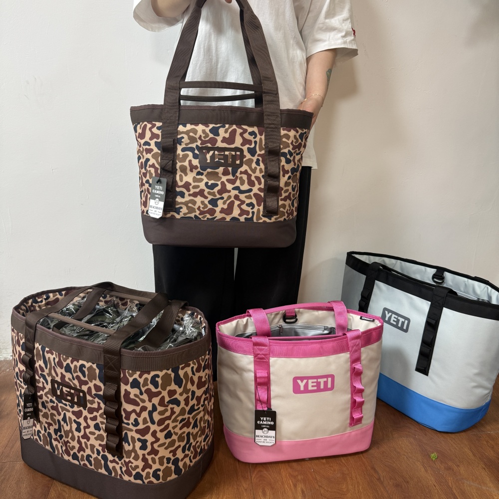 New YT Tote-Style Cooler Bag — Hard-Bottom TPU Construction, Waterproof & Insulated — 20L / 35L Outdoor Ice Bag for Picnics