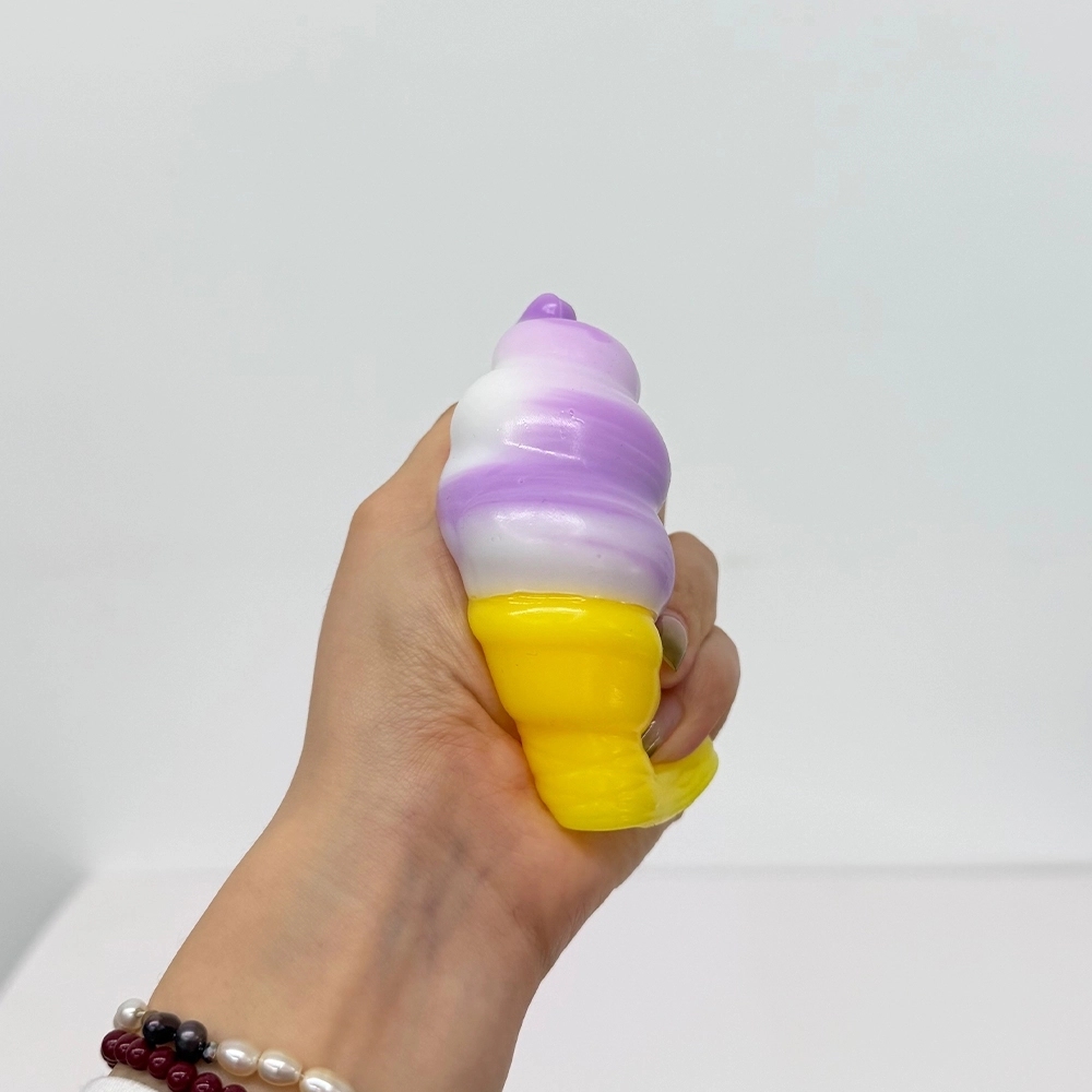72 Pack China Warehouse TPR Squeezing Squishy Ice Cream Cone Toys Stress Relief Fidget Toy for Kids