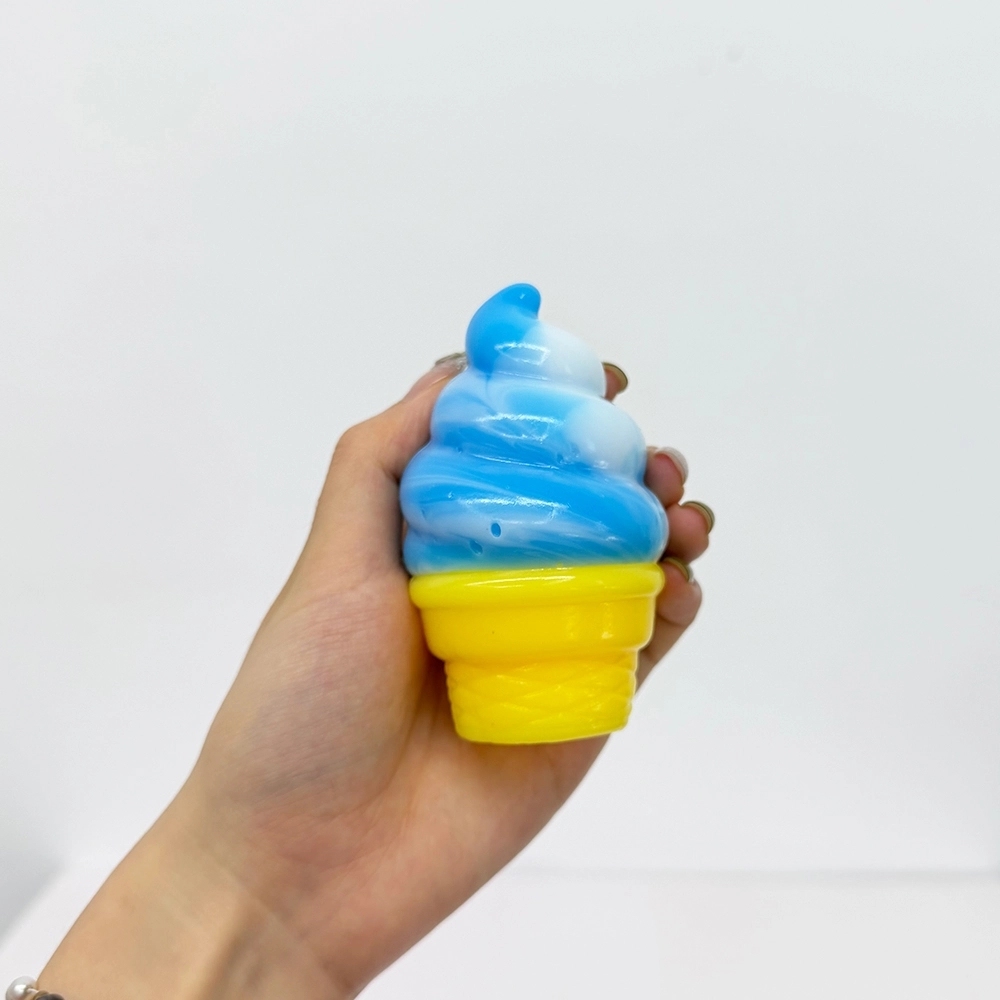 72 Pack China Warehouse TPR Squeezing Squishy Ice Cream Cone Toys Stress Relief Fidget Toy for Kids