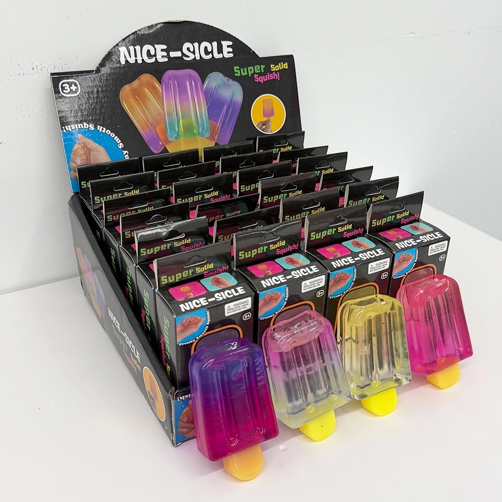 144 Pack China Warehouse TPR Squeezing Squishy Ice Lolly Stress Relief Fidget Toy for Kids